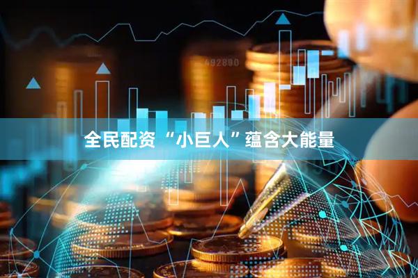 全民配资 “小巨人”蕴含大能量