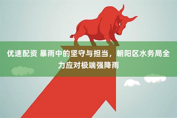 优速配资 暴雨中的坚守与担当，朝阳区水务局全力应对极端强降雨